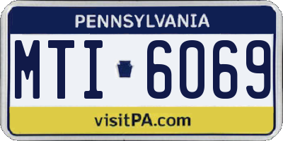 PA license plate MTI6069