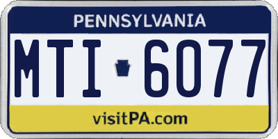 PA license plate MTI6077