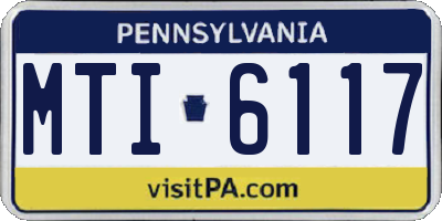 PA license plate MTI6117