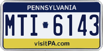 PA license plate MTI6143