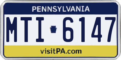 PA license plate MTI6147