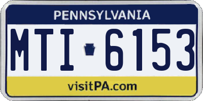 PA license plate MTI6153