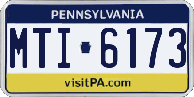 PA license plate MTI6173