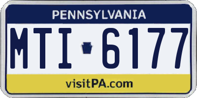 PA license plate MTI6177