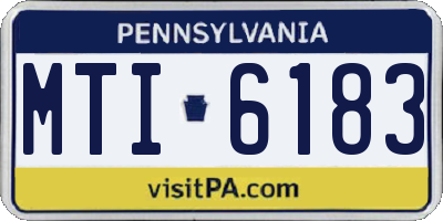 PA license plate MTI6183
