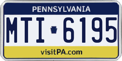 PA license plate MTI6195