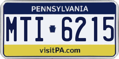 PA license plate MTI6215