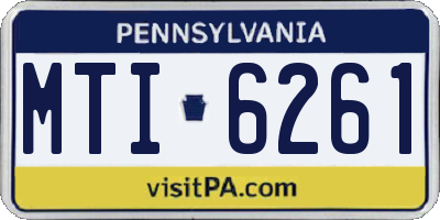 PA license plate MTI6261