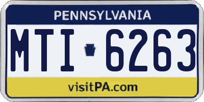 PA license plate MTI6263