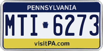 PA license plate MTI6273
