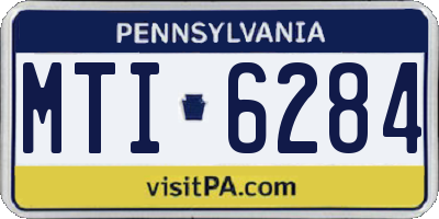 PA license plate MTI6284