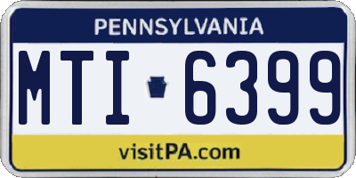 PA license plate MTI6399