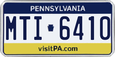 PA license plate MTI6410