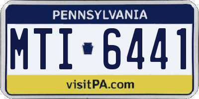 PA license plate MTI6441