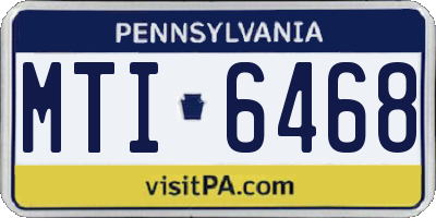 PA license plate MTI6468