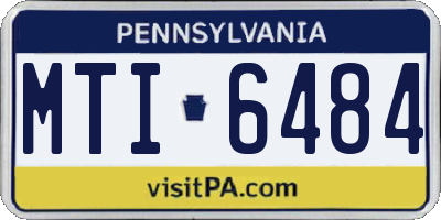 PA license plate MTI6484