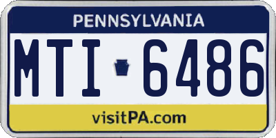 PA license plate MTI6486
