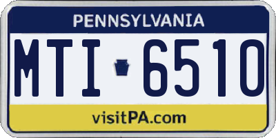PA license plate MTI6510