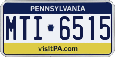 PA license plate MTI6515