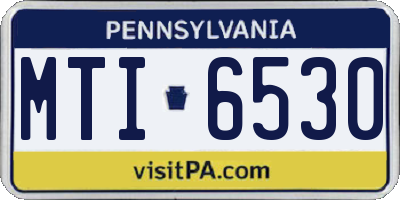 PA license plate MTI6530