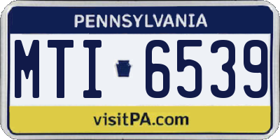 PA license plate MTI6539