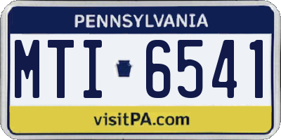 PA license plate MTI6541
