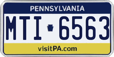 PA license plate MTI6563