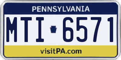 PA license plate MTI6571