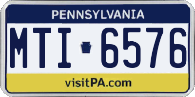 PA license plate MTI6576