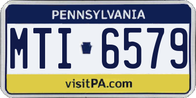 PA license plate MTI6579