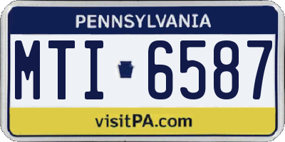 PA license plate MTI6587