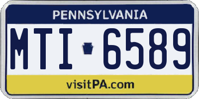 PA license plate MTI6589