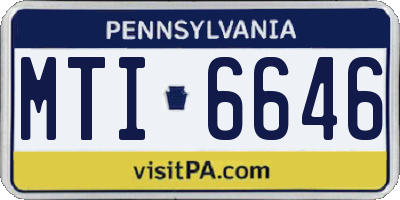 PA license plate MTI6646