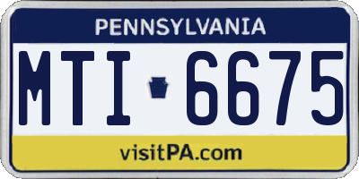 PA license plate MTI6675