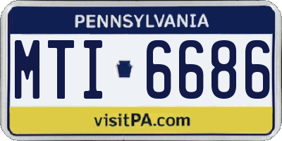 PA license plate MTI6686