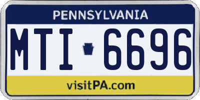 PA license plate MTI6696