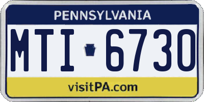 PA license plate MTI6730