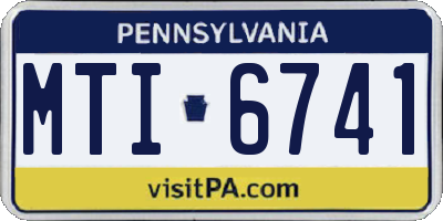 PA license plate MTI6741