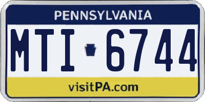 PA license plate MTI6744
