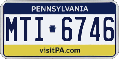 PA license plate MTI6746