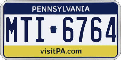 PA license plate MTI6764
