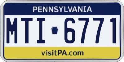 PA license plate MTI6771