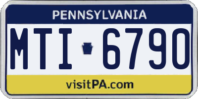 PA license plate MTI6790