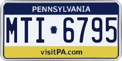 PA license plate MTI6795