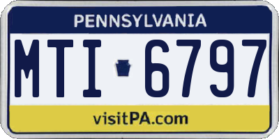 PA license plate MTI6797