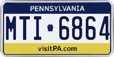 PA license plate MTI6864