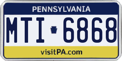 PA license plate MTI6868