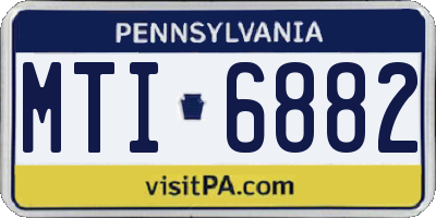 PA license plate MTI6882