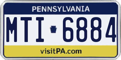 PA license plate MTI6884