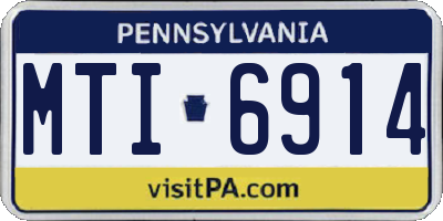 PA license plate MTI6914